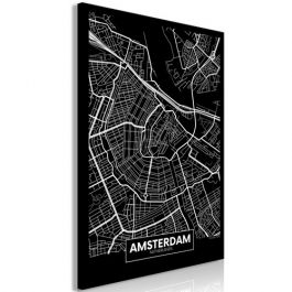 Table - Dark Map of Amsterdam (1 Part) Vertical
