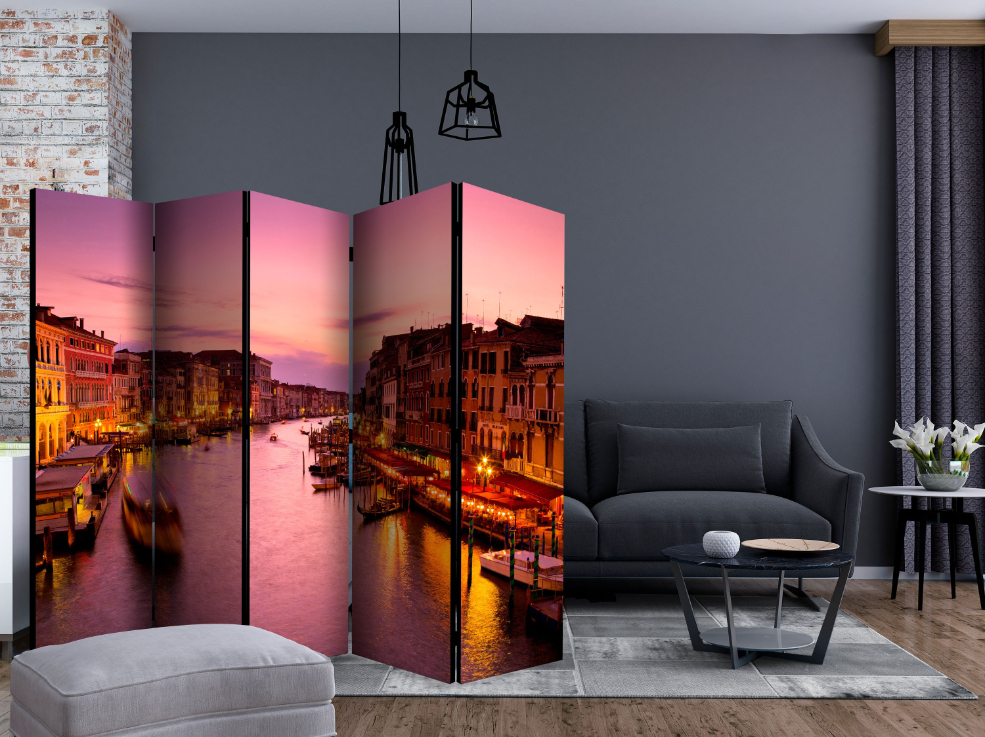 Διαχωριστικό με 5 τμήματα - City of lovers, Venice by night III [Room Dividers] φωτογραφία